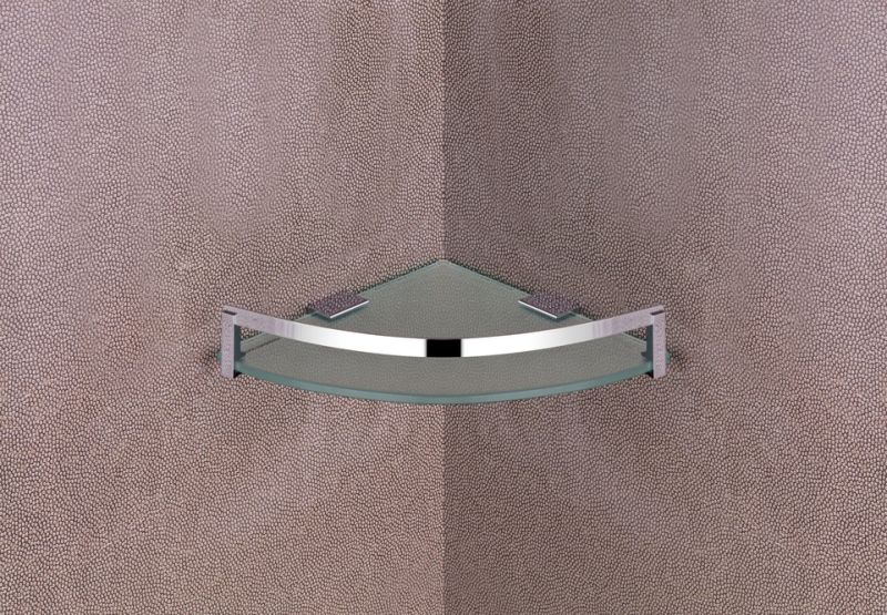 Medium Glass Corner Bathroom Shelf