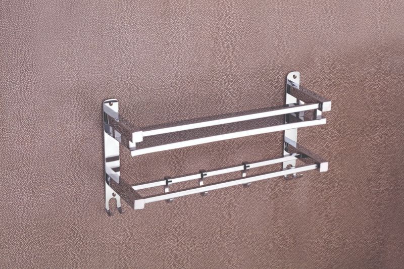 MP Two Shelf With Hook For Bathroom