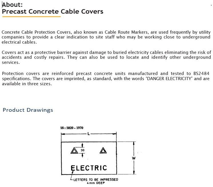 Concrete Cable Cover