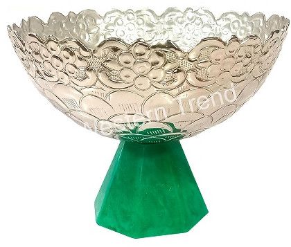 Western Trend Hamerred Aluminium Latest Dry Fruit/ Fruit Serving Bowl