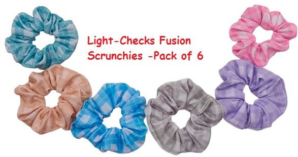Bright Checks Hair Scrunchies-RB-171-L