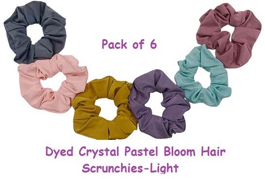 Dyed Pastel Bloom Hair Scrunchies-RB-151-L