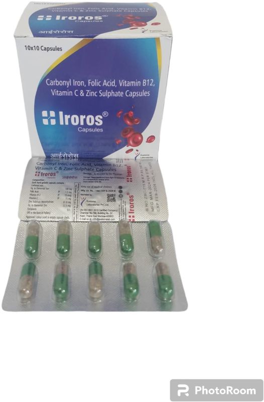 CABONYL IRON,FOLIC ACID ,VITAMINB12,VITAMIN C AND ZINC SULPHATE  CAPSULES