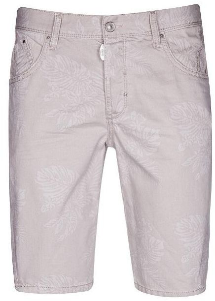 Mens Beige Solid Bermuda Shorts