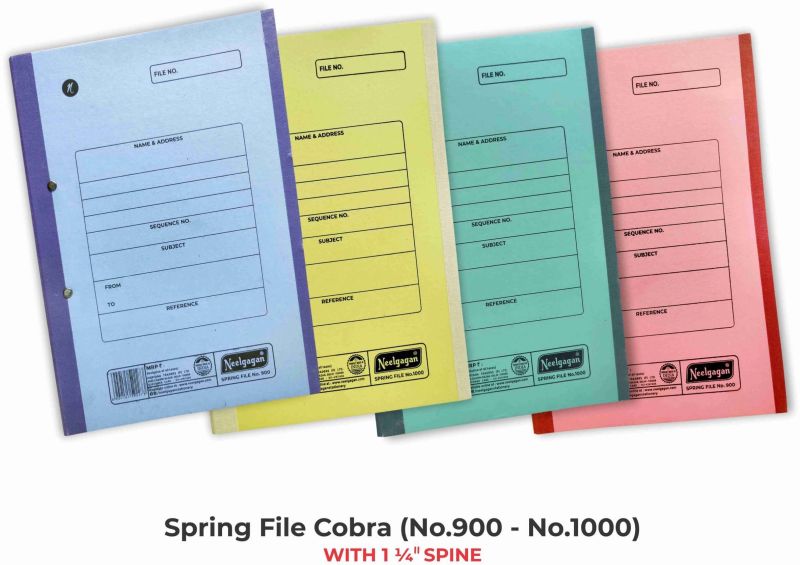 Clip Cardboard Neelgagan A4 Spring Cobra File