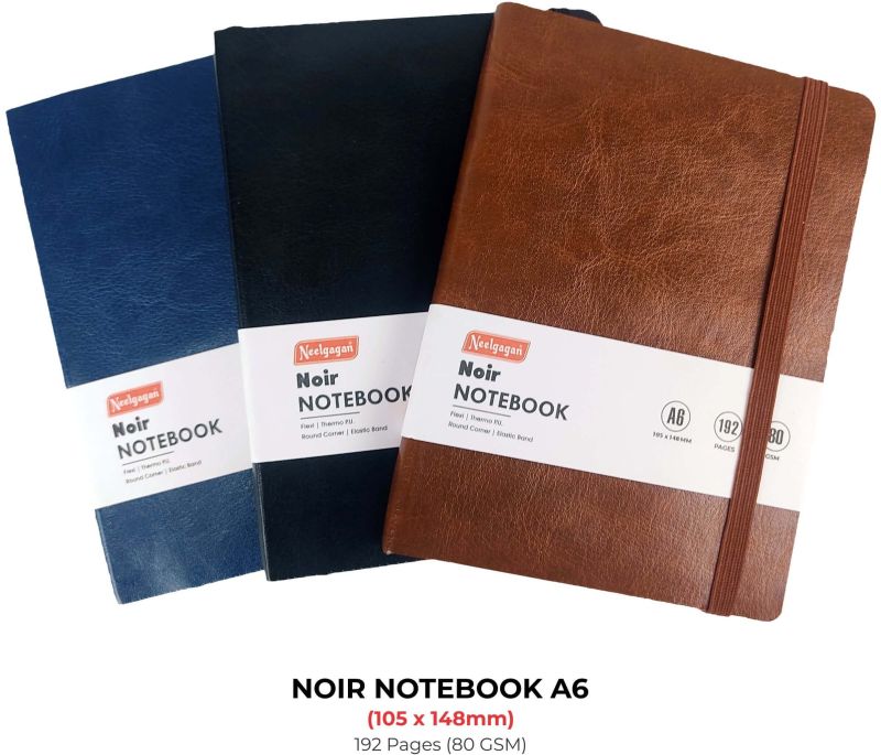 Glue Bound Neelgagan A6 Flexi Cover Noir Notebook