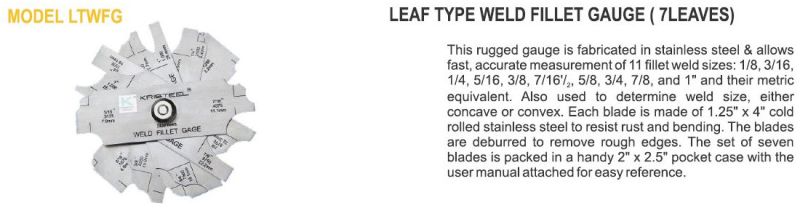 Fillet Weld Gauge
