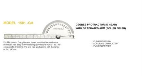 Stainless Steel Kristeel Dp HD8 Degree Protractor