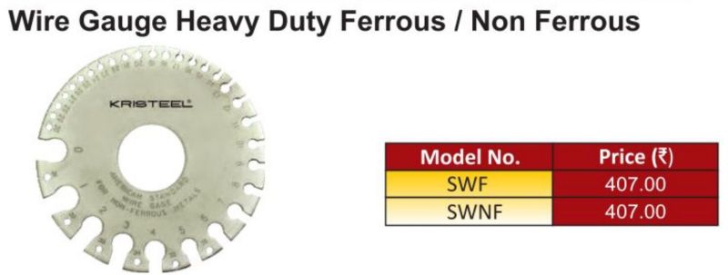 1 to 36 Mm Round Kristeel Shinwa S W G Wire Gauge