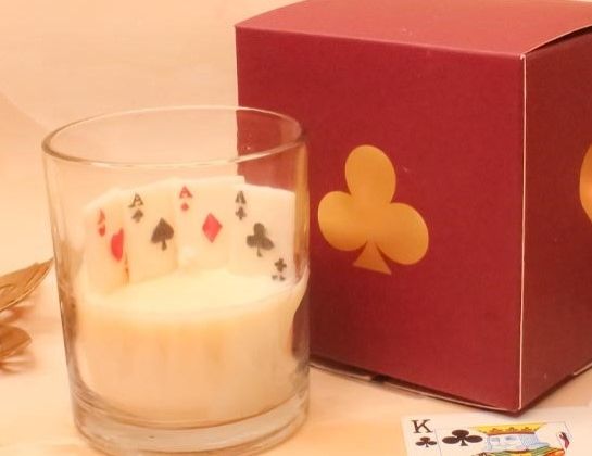 Decorative Glass Scented Wax Candle
