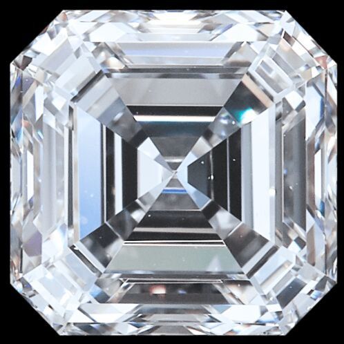 Carbon Asscher Cut Diamond, Color : Colorless for Jewelry Making