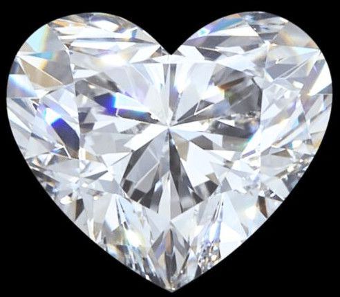 Carbon Heart Shaped Diamond, Color : Colorless for Jewelry