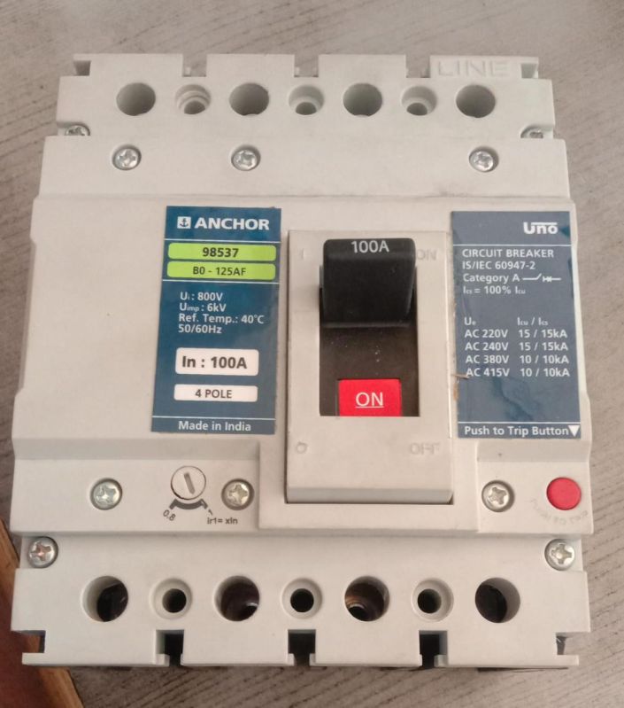 Double Pole 100Amp Anchor Electrical MCCB