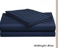 300 Thread Count Stripped Queen Poly Cotton Bedsheet Set