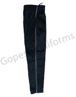 Polyester Unisex School Track Pants, Color : Blue