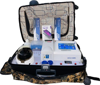 Plastic Metal Portable Compact Mobile Lab, Color : White Grey