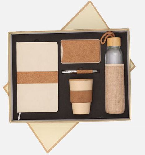 Wooden 5 in 1 Corporate Gift Set, Color : Brown