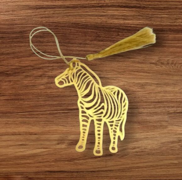 Zebra Design Metal Bookmark