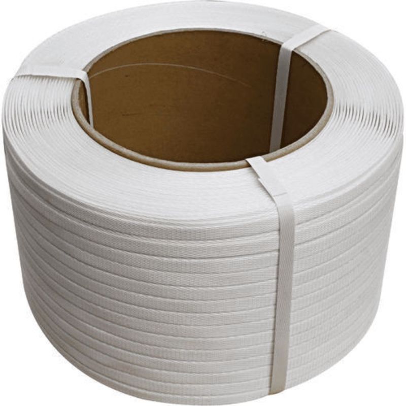 9mm White Heat Sealing PP Box Strapping Roll