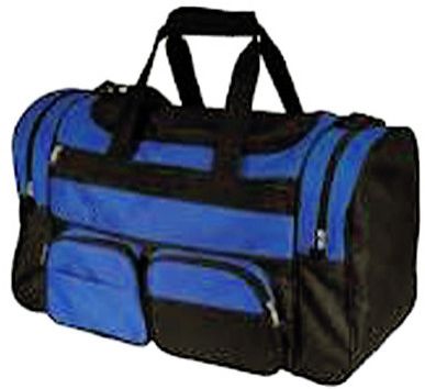 Plain Blue Black Polyester Sports Bags, Gender : Unisex