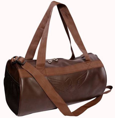 Plain Leather Duffle Gym Bags, Color : Brown, Gender : Unisex