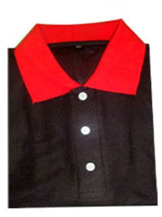 V Neck Plain Cotton Promotional T Shirts, Color : Red & Black