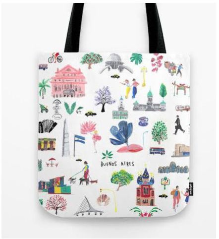 Cotton Printed Loop Handle Carry Bags Standard for Retail Shopping