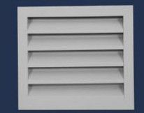 Extruded Aluminium Aluminum Fresh Air Louver, Color : Silver