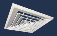 Extruded Aluminium Anti Smudge Ceiling Diffusers, Color : Silver