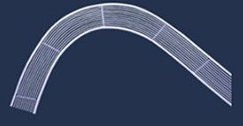 Curved Aluminium Linear Bar Grille, Color : Silver