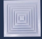Extruded Aluminium Four Way Throw Square Ceiling Diffuser