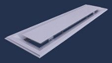 Extruded Aluminium Rectangle Plaque Ceiling Diffuser, Color : Silver