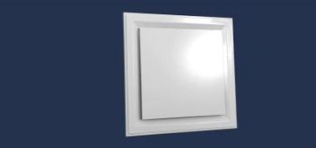 Extruded Aluminium Square Ceiling Plaque Diffuser, Color : Silver