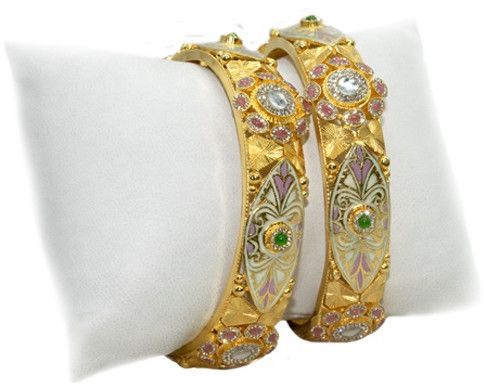 Ladies Designer Bangles with Precious Stone Wedding
