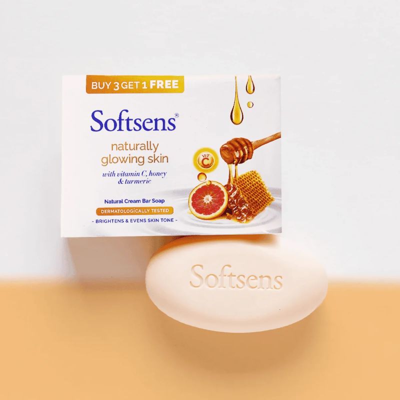 Naturally Glowing Skin Cream Bar Soap (100g X 4 Multipack)