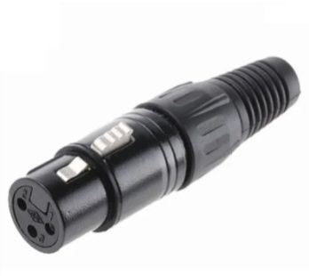Xlr Female Black 3 Pole Jack SVP556S