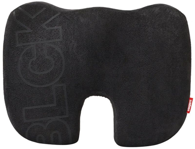 Blck Memory Foam Coccyx Seat Cushion Pillow - Black