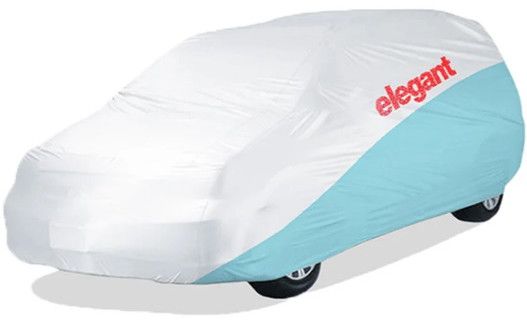 Elegant Car Body Cover Wr White And Blue for Hatchback Cars