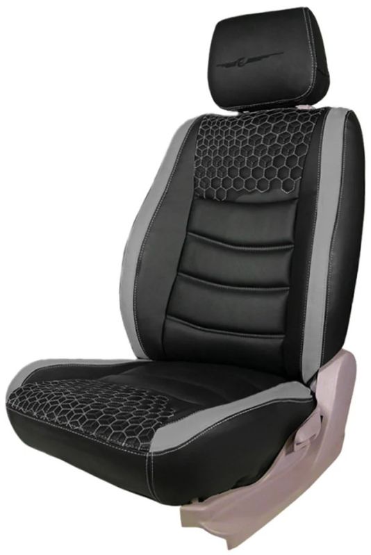 Glory Prism Art Leather Car Seat Cover Black and Silver