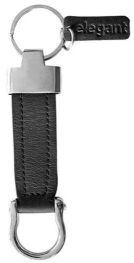 Leather Keychain Black (ELE-17)