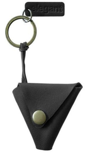 Leather Keychain Black (ELE-18)