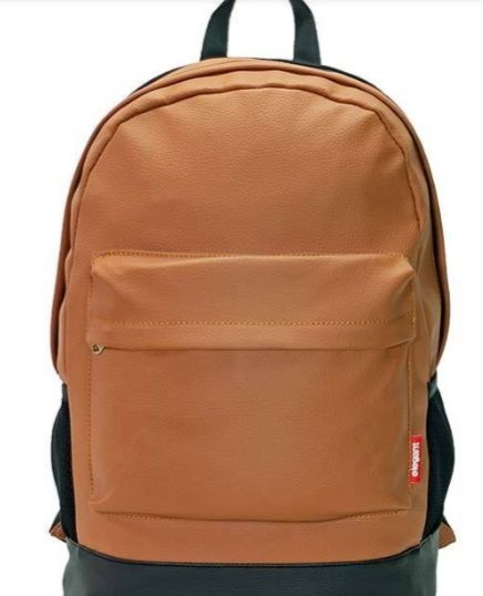 Leatherette Laptop Backpack & Bags Tan and Black