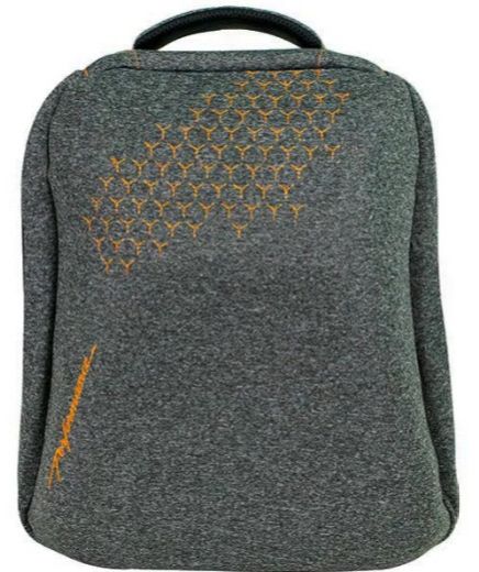 Performance Anti-Theft Hard Shell Backpack Grey and Orange