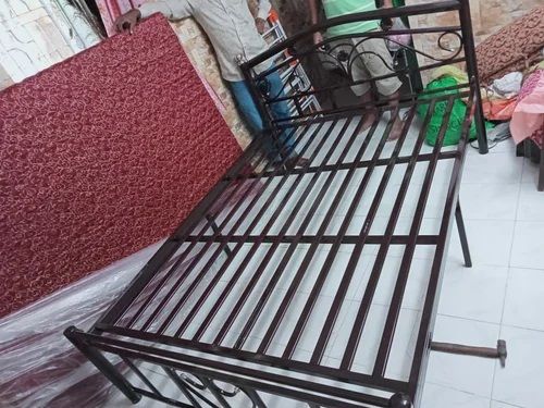 Wrought Iron Double Bed Without Storage for Home
