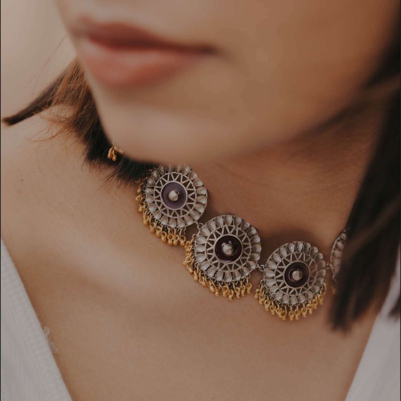 Blossom Women Neckpiece - Maroon