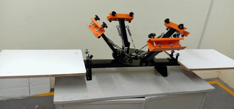 4 Color 2 Station Screen Printing Machine