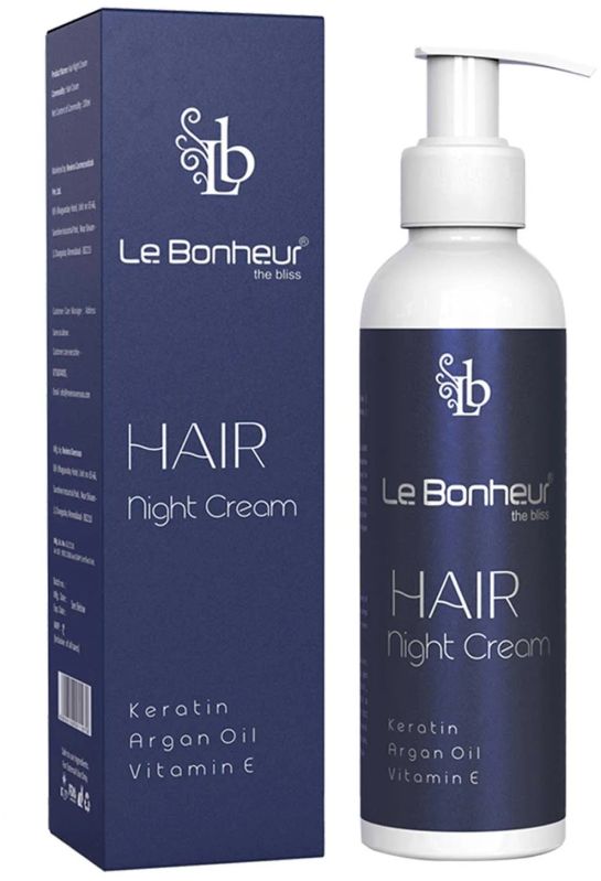 Le Bonheur Keratin Argan Oil Vitamin E Night Hair Cream