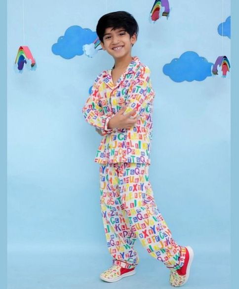 Boys Alphabet Print Night Suits