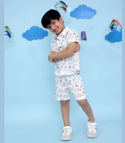 Vastrarth Cotton Boys Dino Print Co Ord Set, Color : Multi Color