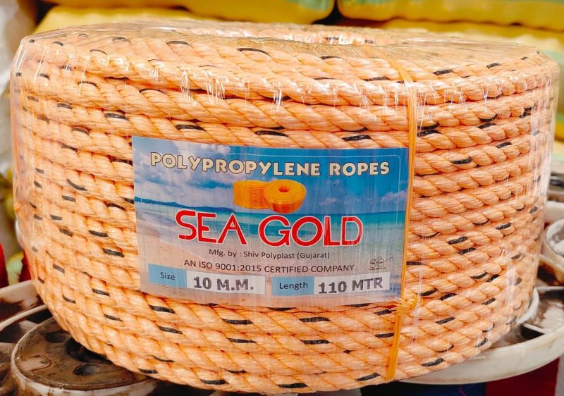 10mm Orange Polypropylene Rope
